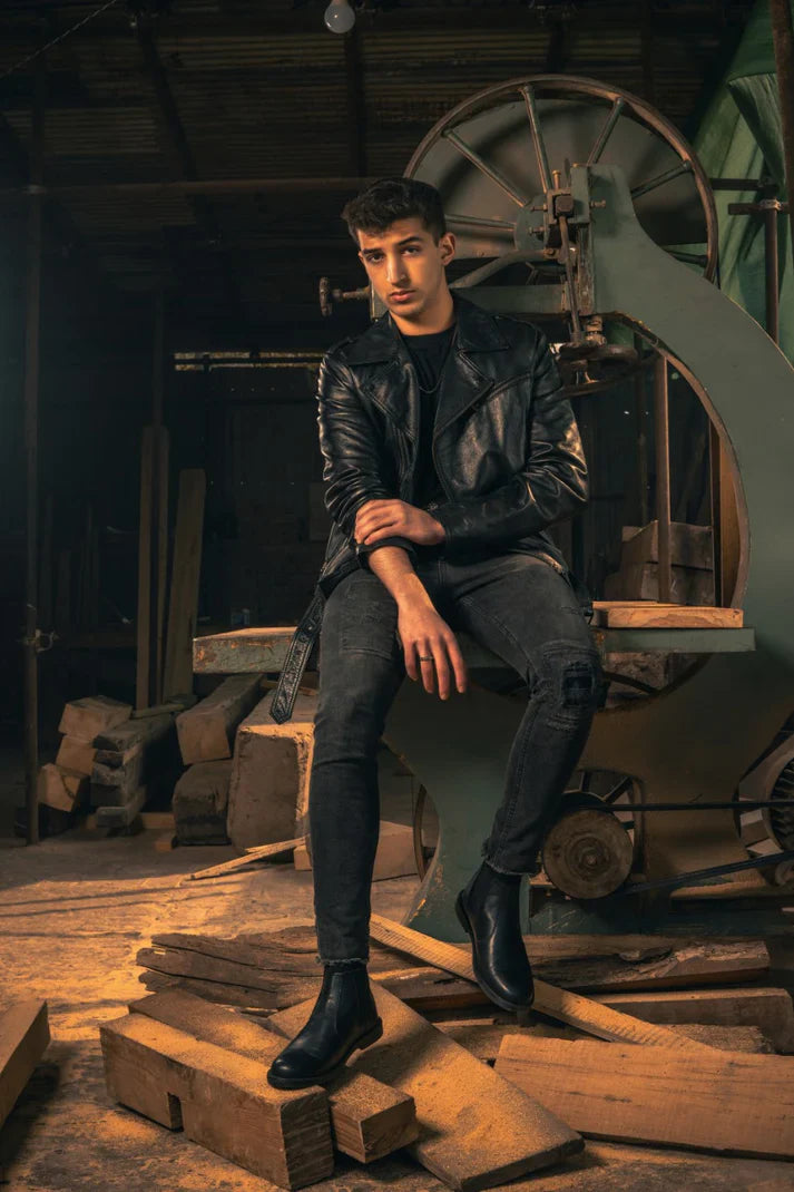 Black Cow Leather Chelsea boots