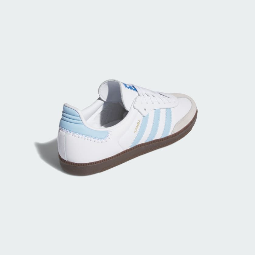 Adidas Samba OG Sky Gum heel view – premium leather sneakers buy Pakistan